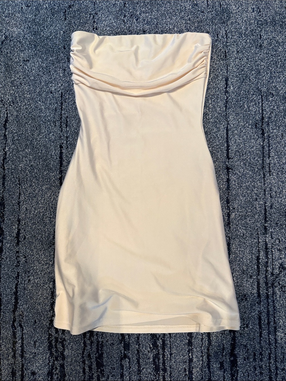 Windsor-Strapless Cream Bodycon Dress